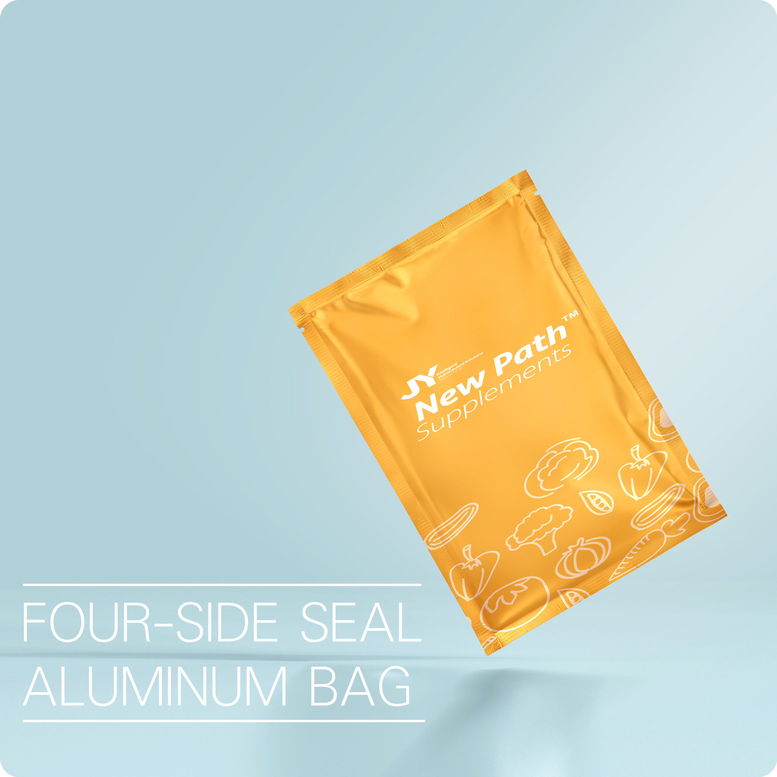 Four-side seal aluminum bag